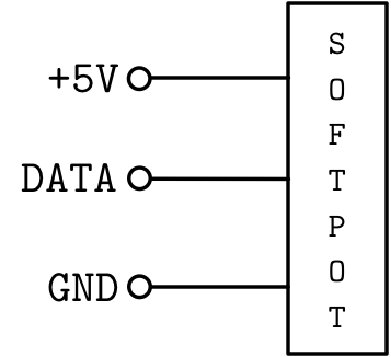 The connections of SoftPot.